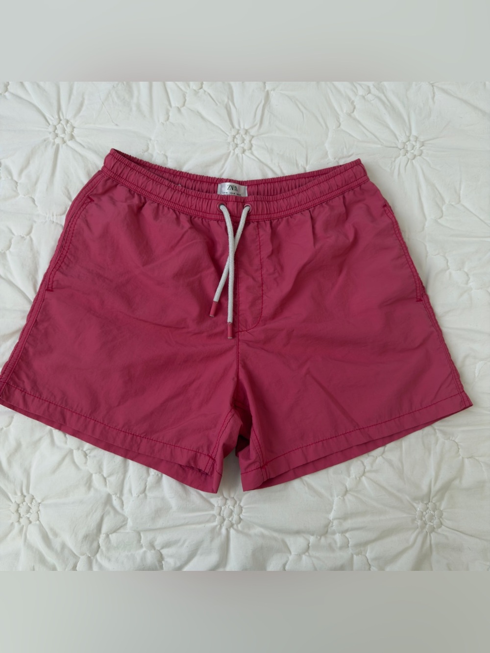 Zara Pink Men’s Swim Athletic Drawstring Shorts
